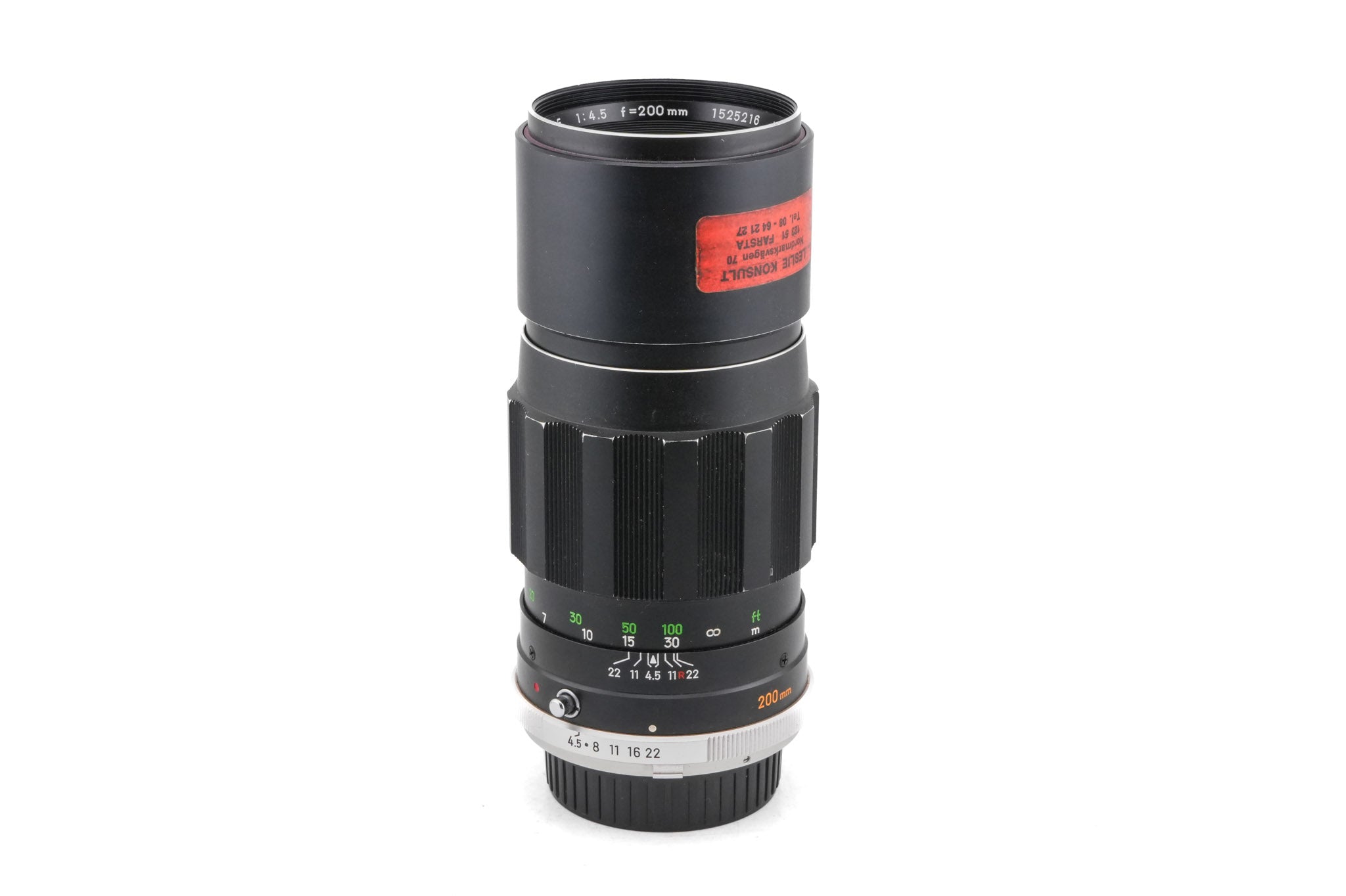 Minolta 200mm f4.5 MC Tele Rokkor-PE