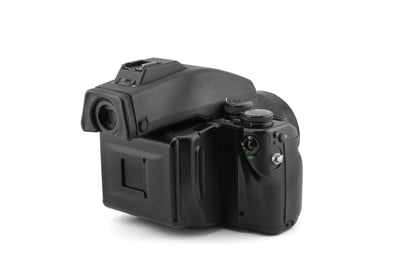 Contax 645 + MFB-1 120/220 Film Back Holder + MF-1 AE Prism Finder + 80mm f2 Planar T*