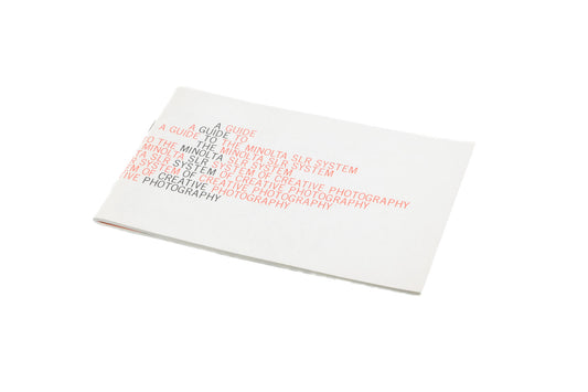 Minolta A Guide To The Minolta SLR System of Creative Photography