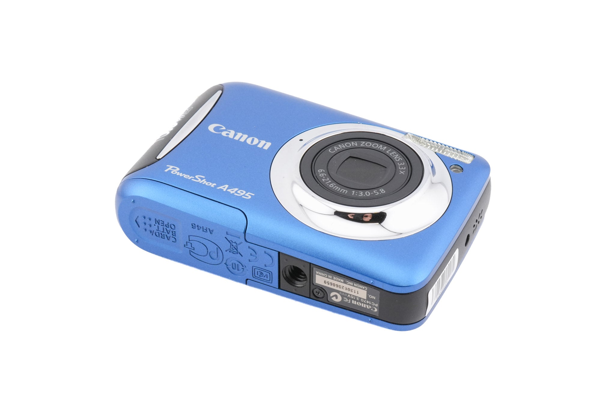 【動作確認済み】CANON POWERSHOT A495 PC1470 Canon PowerShot A495 (Red) 10-megapixel digital camera with 3.3X