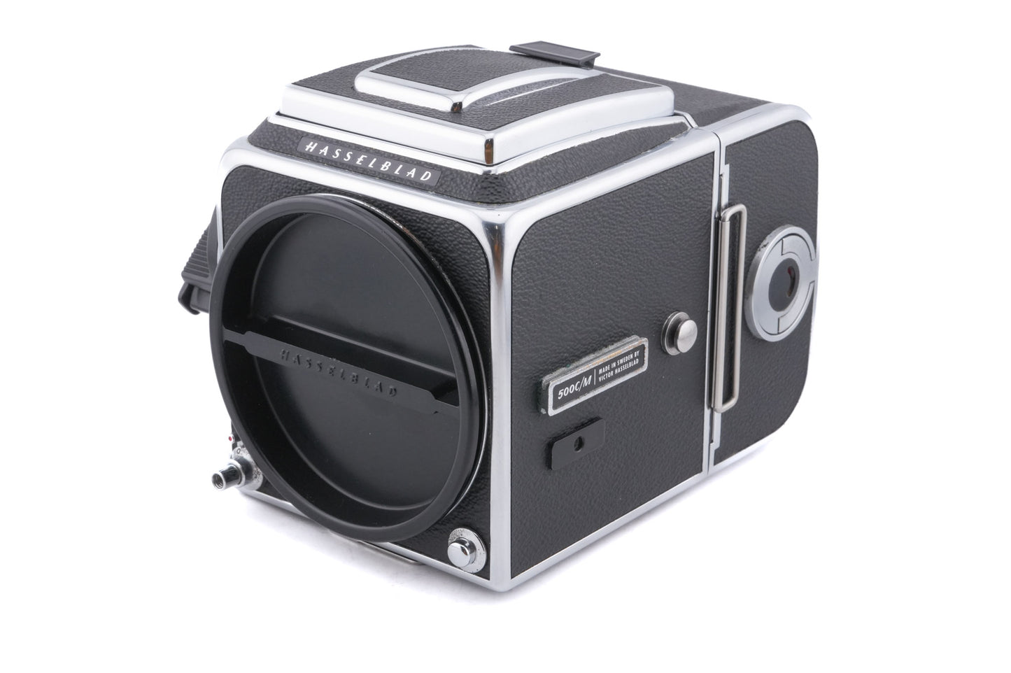 Hasselblad 500C/M (Silver, 10026) + A12 Film Magazine (Silver, 30074) + Waist Level Finder (New / Chrome, 42315) + Standard Focusing Screen (42161)