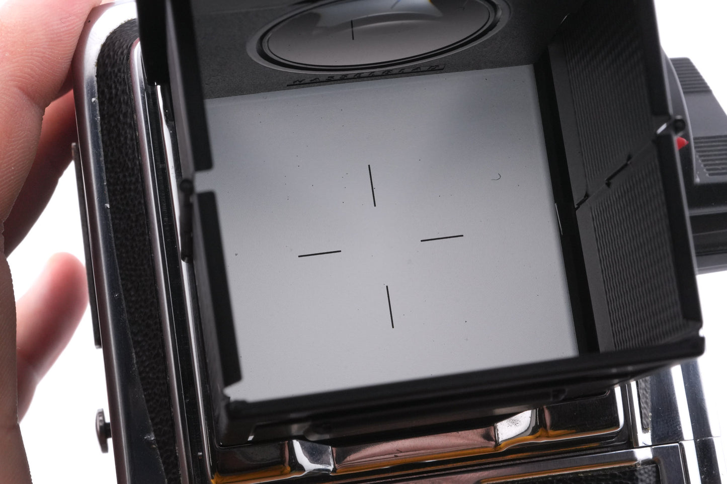 Hasselblad 500C/M (Silver, 10026) + A12 Film Magazine (Silver, 30074) + Waist Level Finder (New / Chrome, 42315) + Standard Focusing Screen (42161)