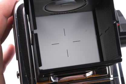 Hasselblad 500C/M (Silver, 10026) + A12 Film Magazine (Silver, 30074) + Waist Level Finder (New / Chrome, 42315) + Standard Focusing Screen (42161)