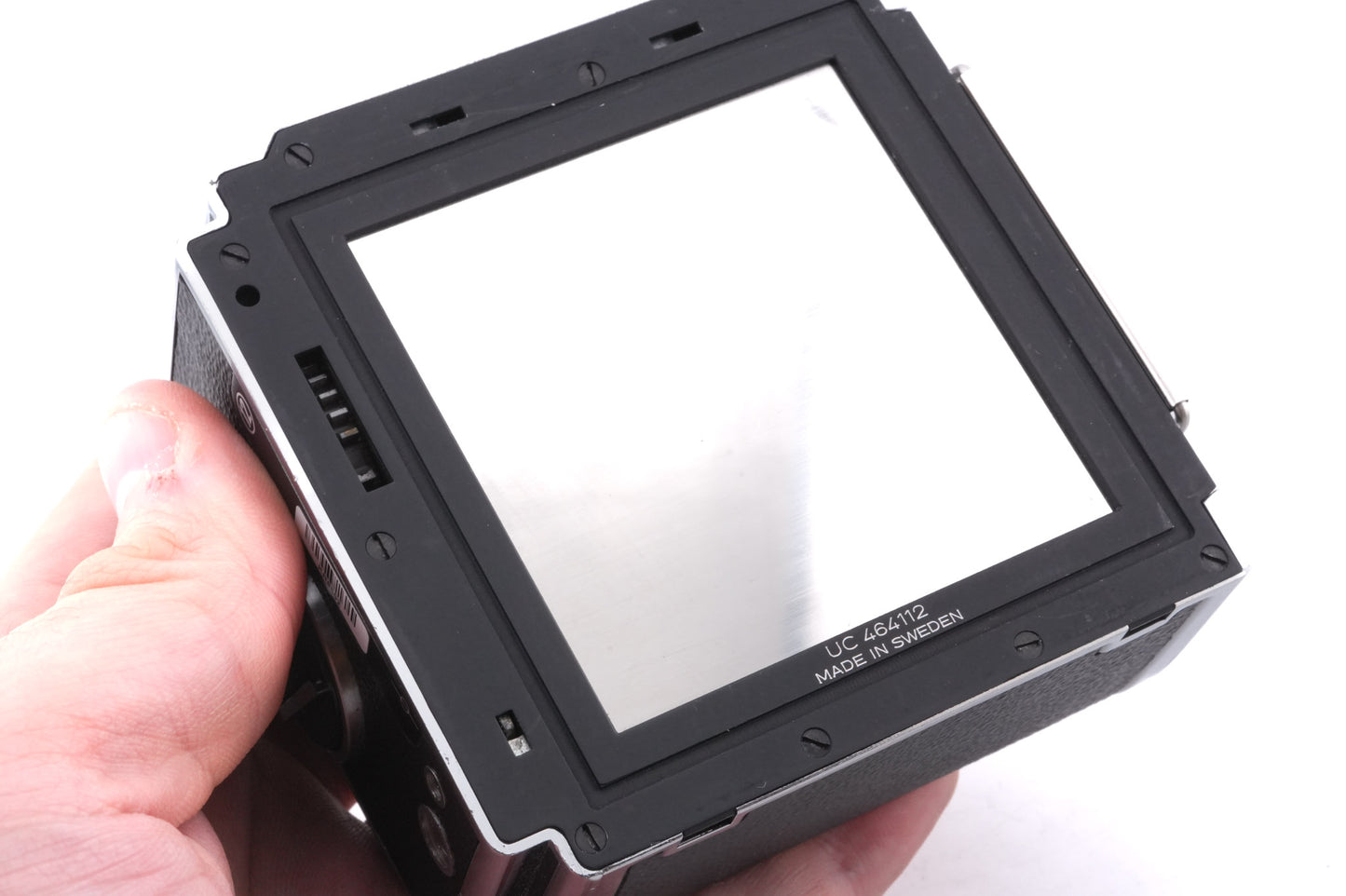 Hasselblad 500C/M (Silver, 10026) + A12 Film Magazine (Silver, 30074) + Waist Level Finder (New / Chrome, 42315) + Standard Focusing Screen (42161)