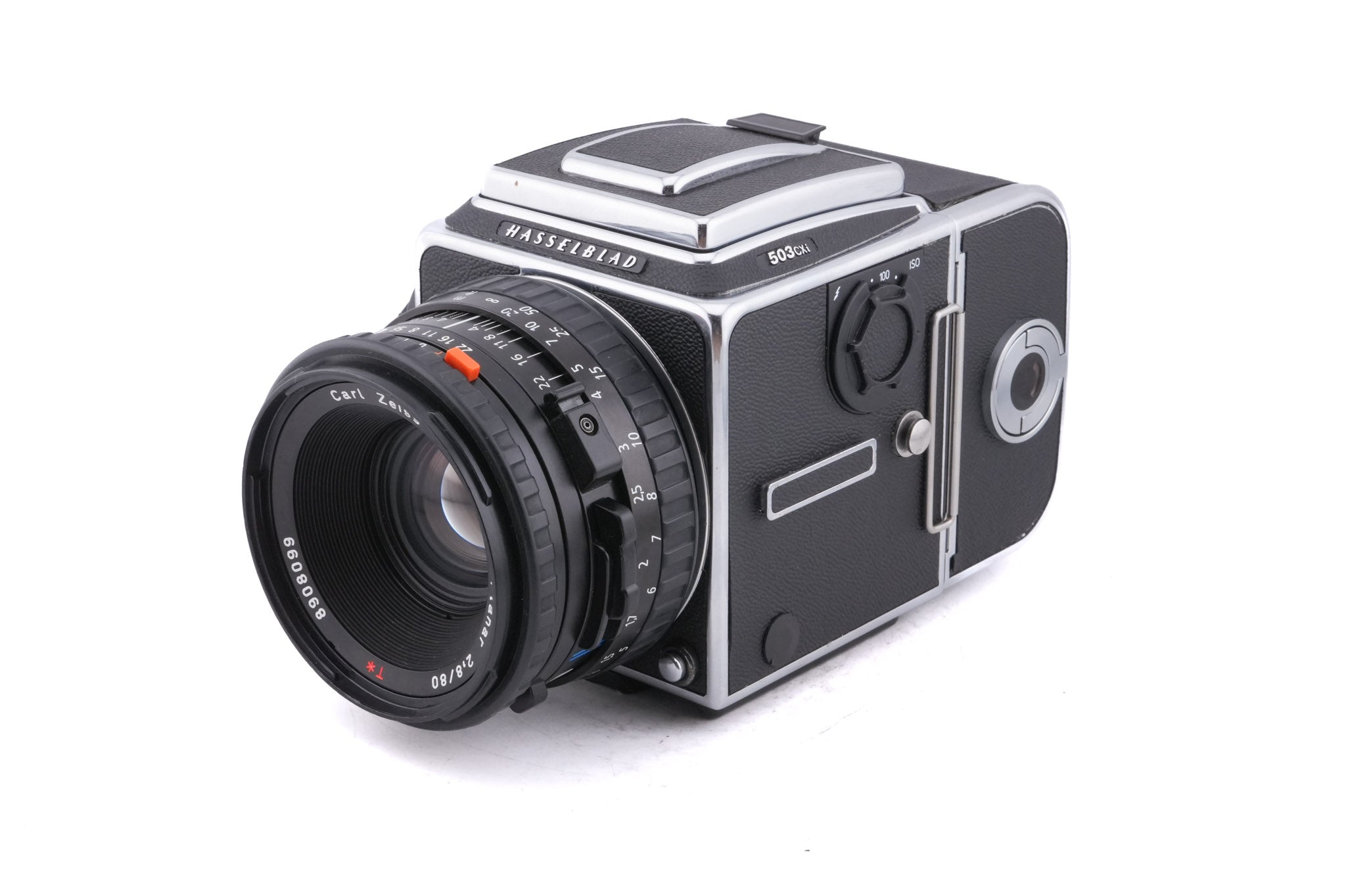 Hasselblad 503CXi (Silver, 10026) + 80mm f2.8 Planar T* CFE (20034) + A12N Film Magazine + Waist Level Finder (New / Chrome, 42315) + Acute Matte Focusing Screen (42165)