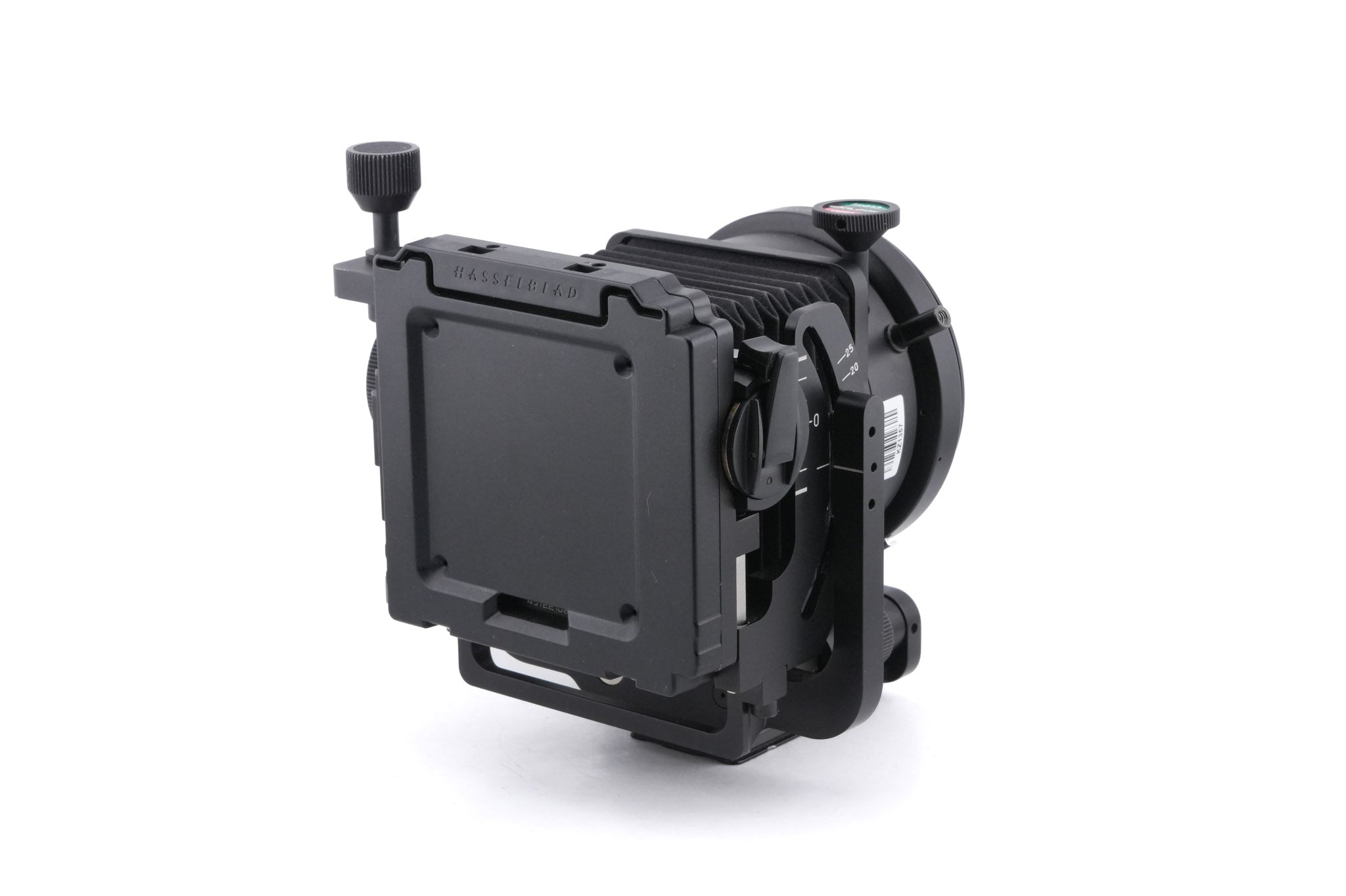 Hasselblad FlexBody (72109) + Focusing Screen Adapter (72405) + Stray Light Protection Slide (72411) + 20° Correction Slide (72415) + Cable Release (51694)