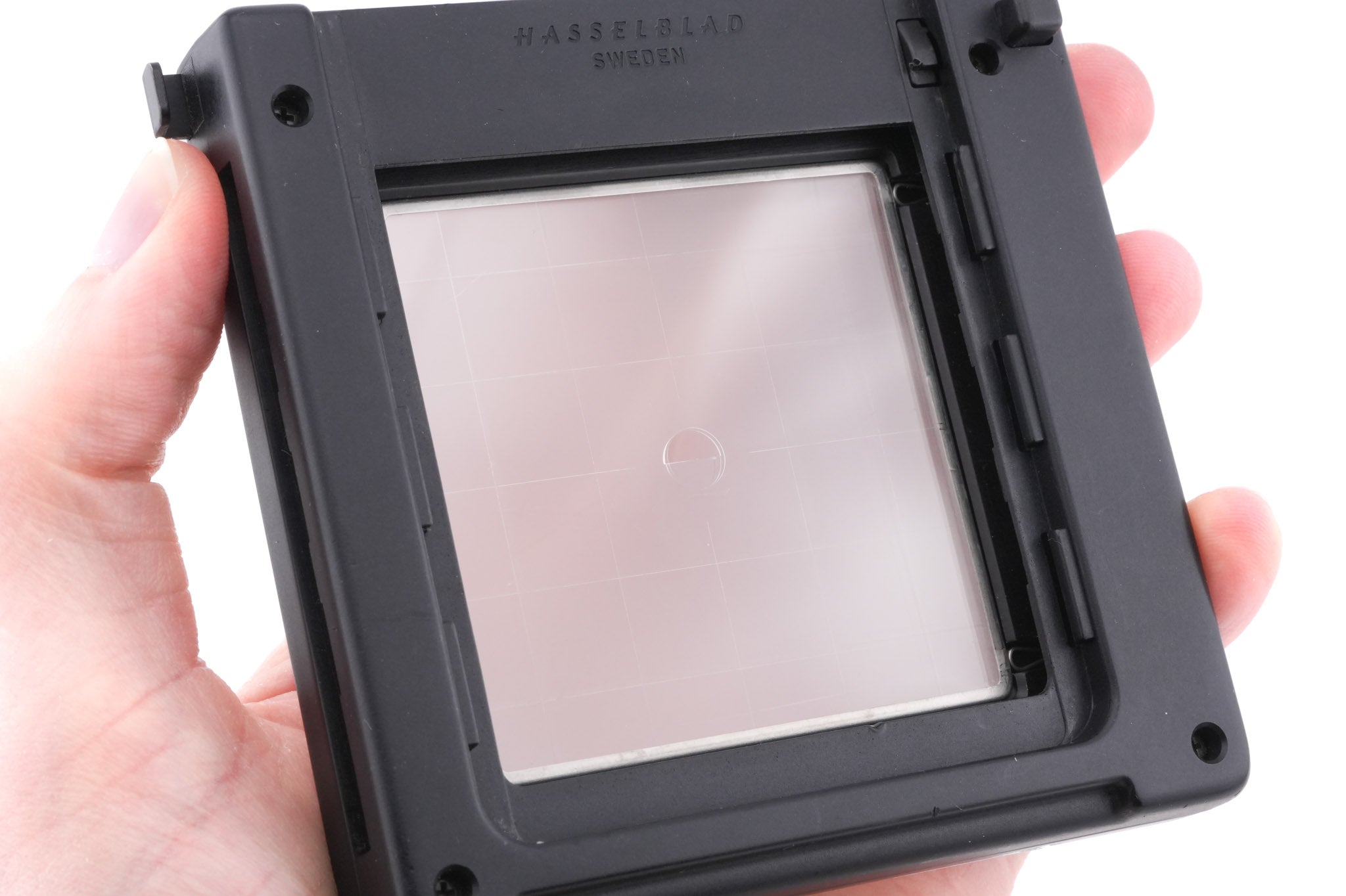 Hasselblad FlexBody (72109) + Focusing Screen Adapter (72405) + Stray Light Protection Slide (72411) + 20° Correction Slide (72415) + Cable Release (51694)