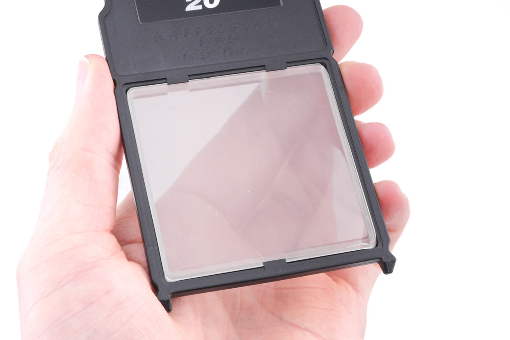 Hasselblad FlexBody (72109) + Focusing Screen Adapter (72405) + Stray Light Protection Slide (72411) + 20° Correction Slide (72415) + Cable Release (51694)