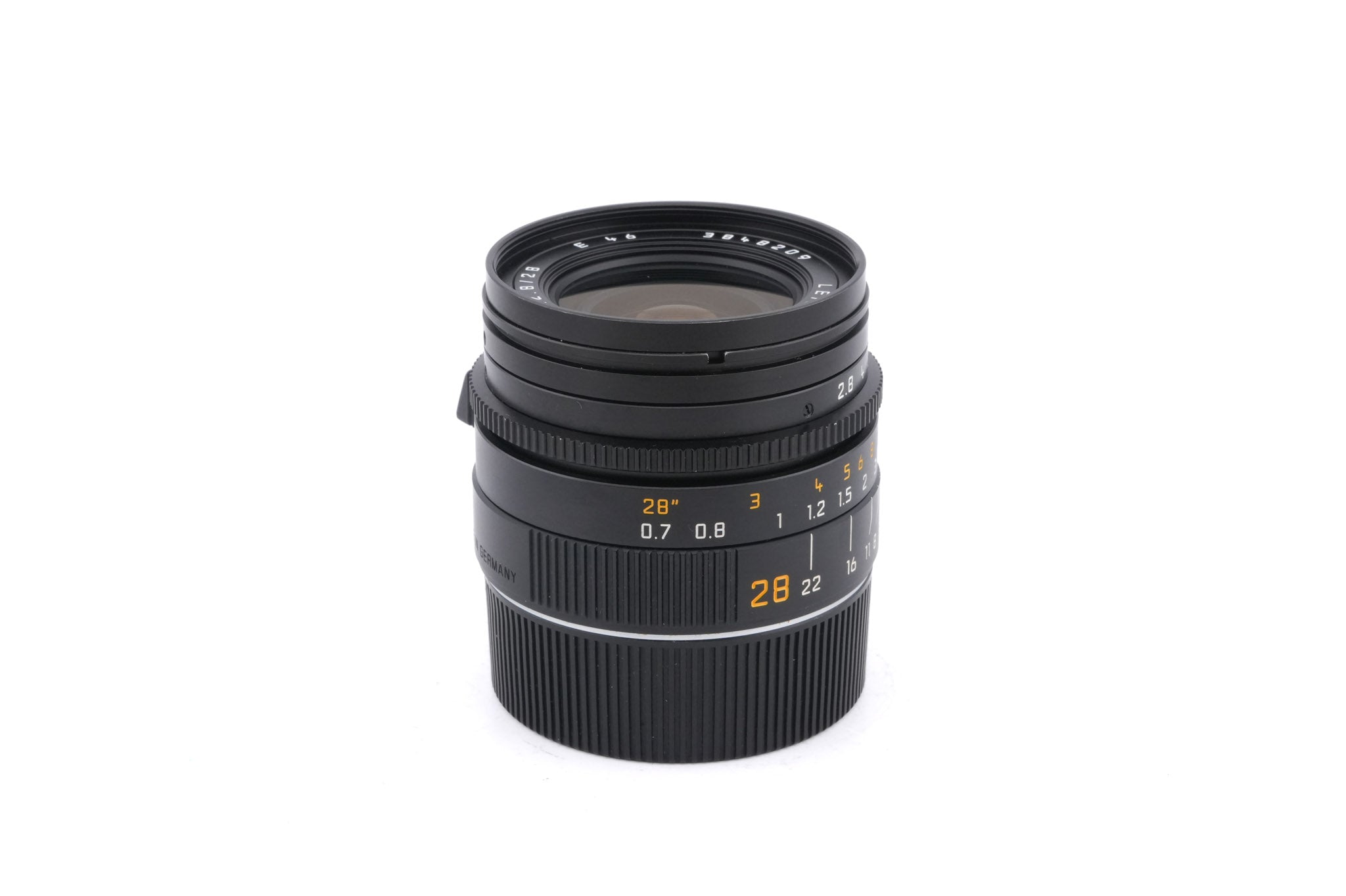 Leica 28mm f2.8 Elmarit-M (Type IV) (11809) + Lens Hood (28mm f2/2.8) (12451)