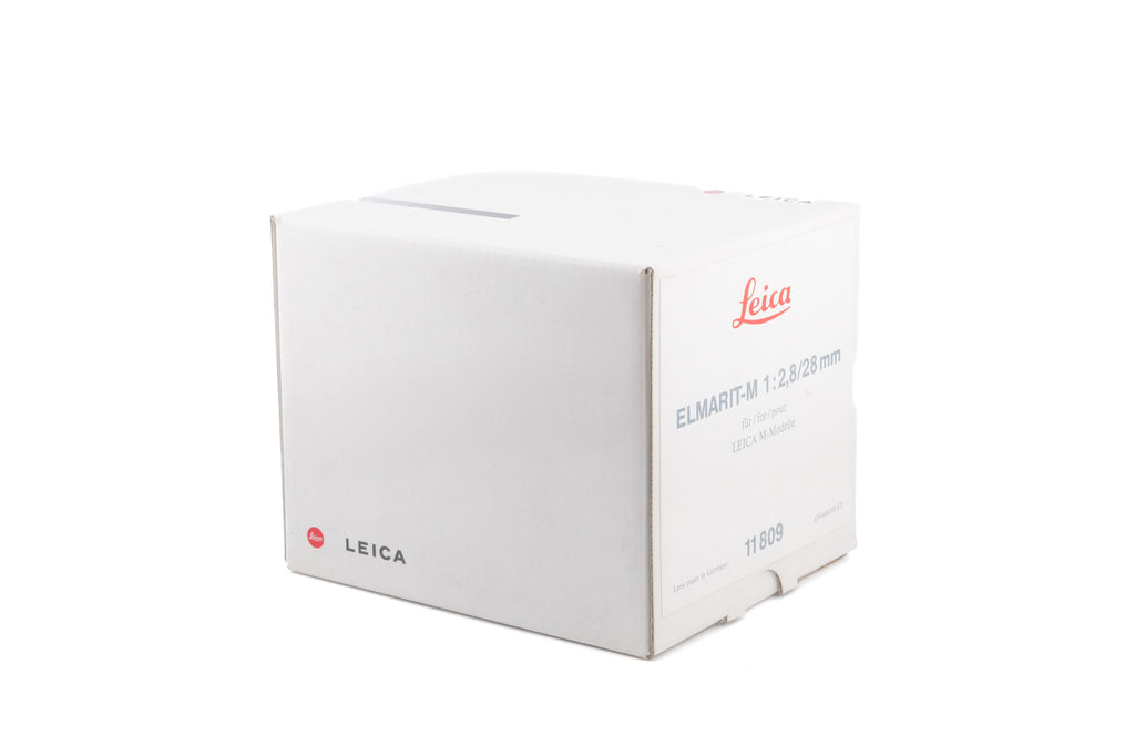 Leica 28mm f2.8 Elmarit-M (Type IV) (11809) + Lens Hood (28mm f2/2.8) (12451)