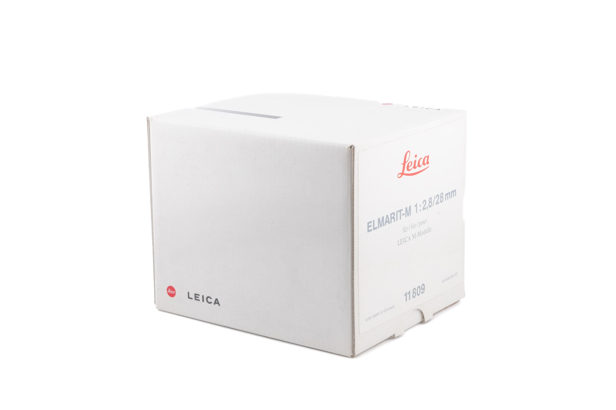 Leica 28mm f2.8 Elmarit-M (Type IV) (11809) + Lens Hood (28mm f2/2.8) (12451)