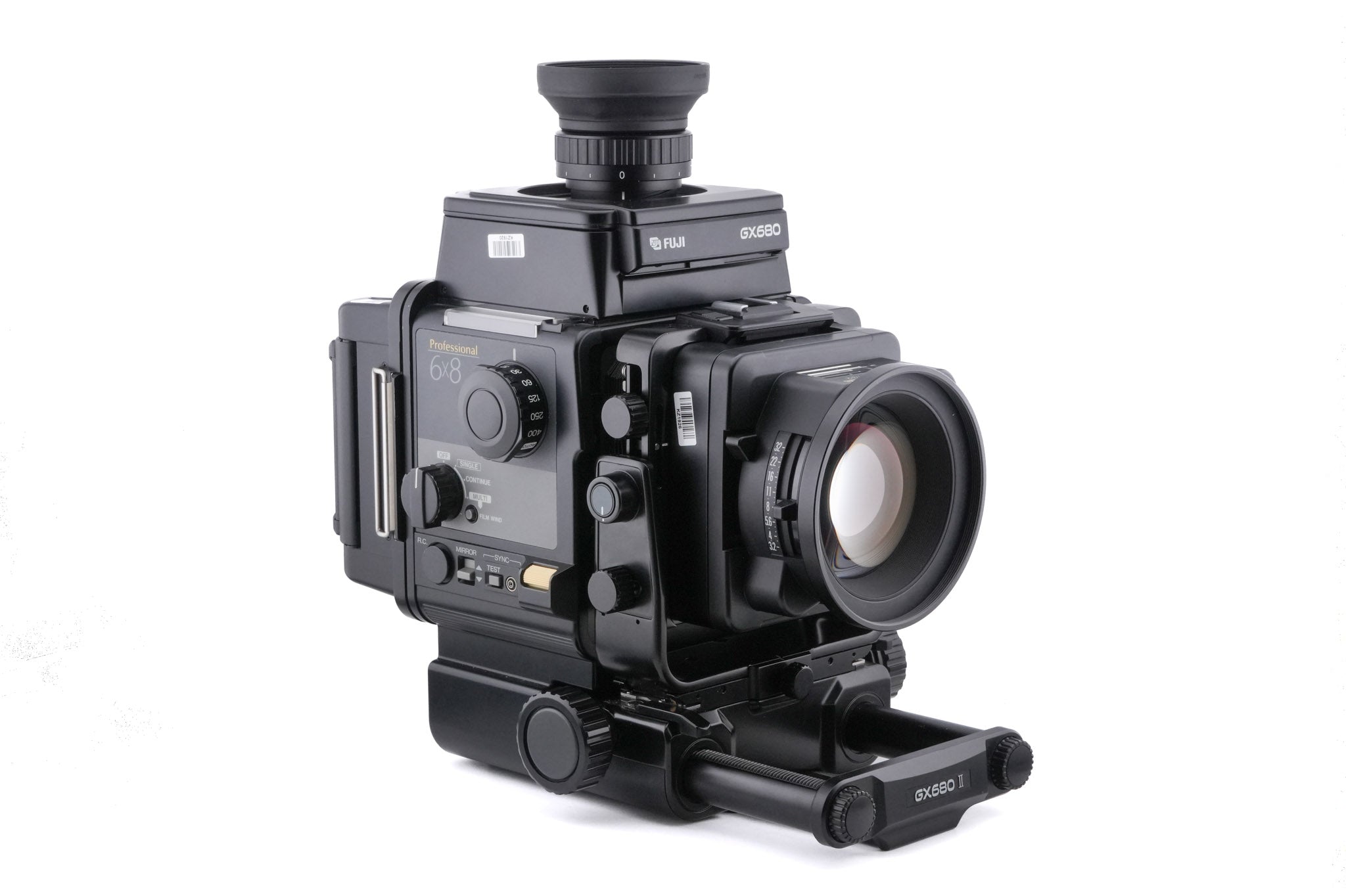 Fuji GX680 II + Magnifying Hood Loupe Finder + 180mm f3.2 EBC Fujinon GXD + GX680 120 Roll Film Holder