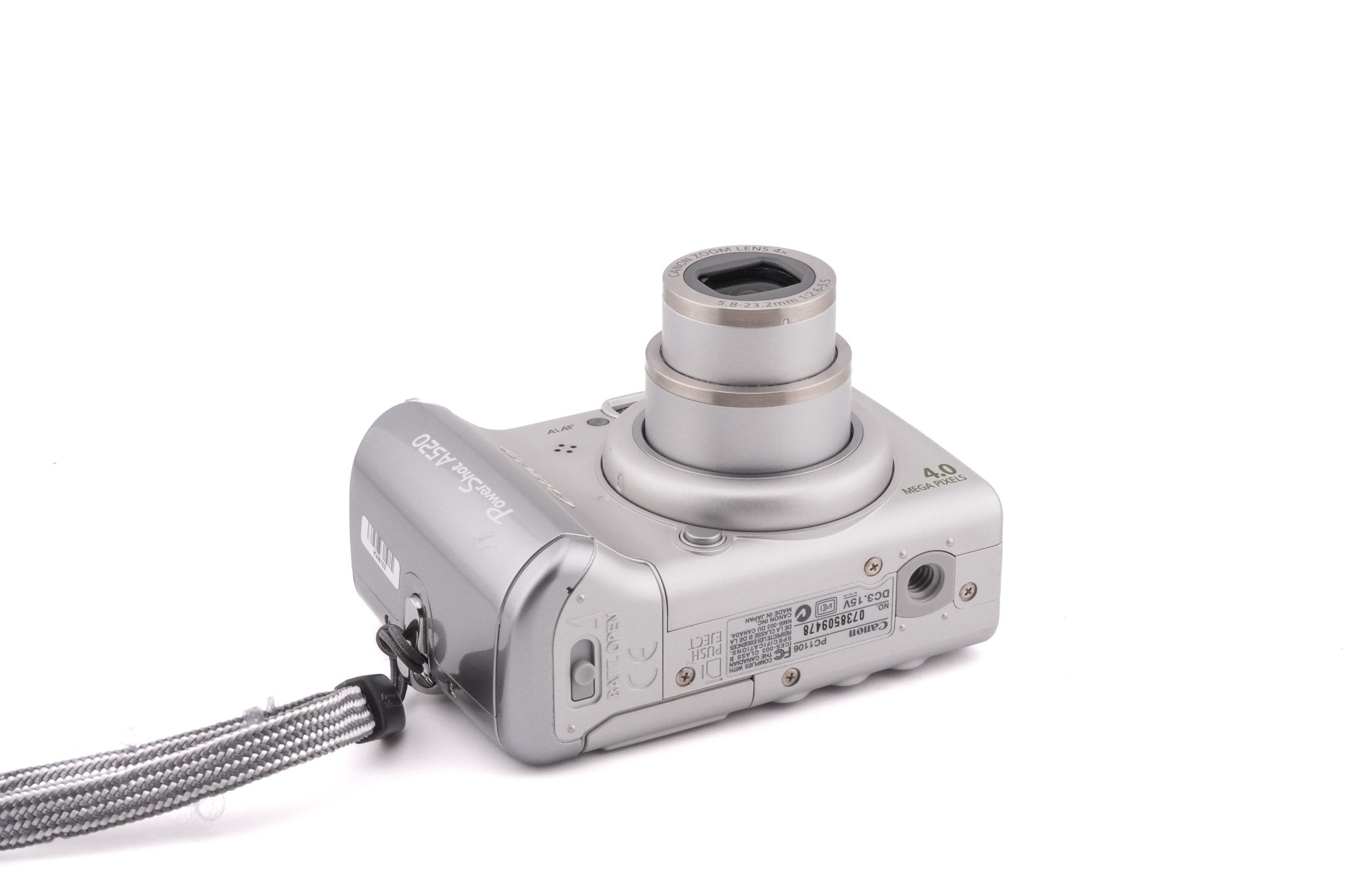 動作確認済み】CANON POWERSHOT A520 PC1106 単三電池