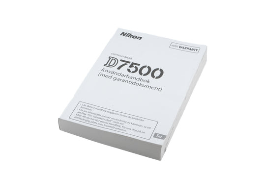 Nikon D7500 Instructions