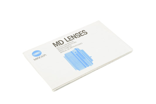 Minolta MD Lenses Instructions