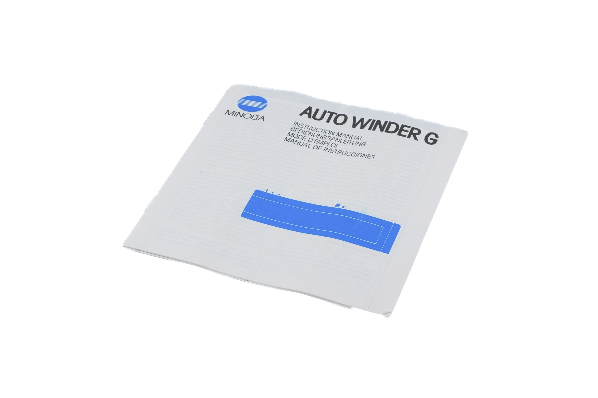 Minolta Auto Winder G Instructions