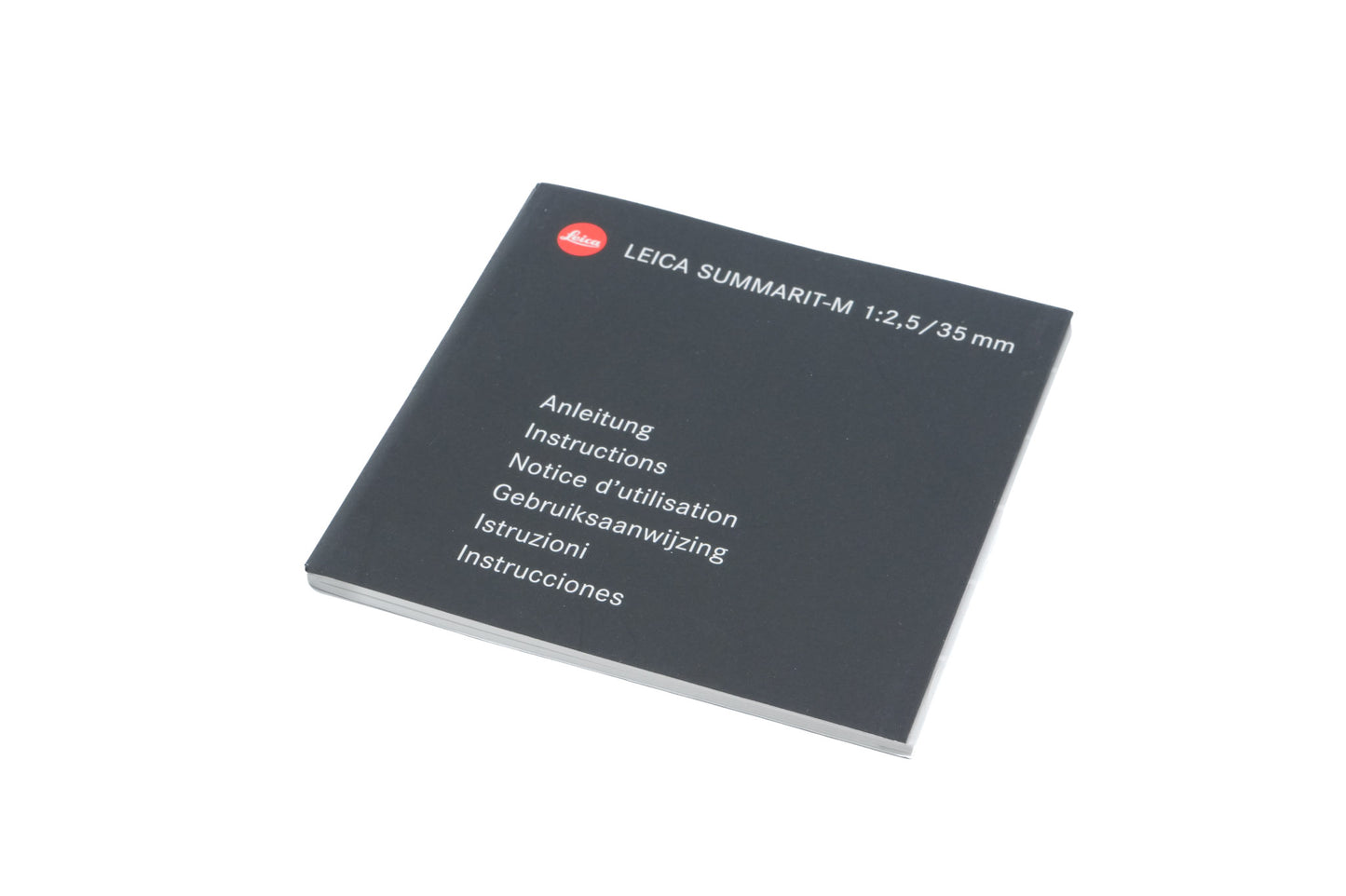 Leica 35mm f2.5 Summarit-M Instructions