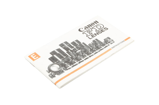 Canon FD Lenses Instructions