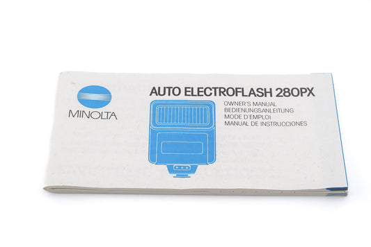 Minolta 280PX Auto Electroflash Instructions
