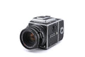 Hasselblad 503CW (Silver, 10243) + Waist Level Finder (New / Chrome, 42315) + Acute Matte D Standard Focusing Screen (42204) + A12N Film Magazine + 80mm f2.8 Planar T* C (New) (20029)