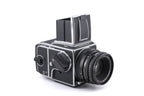 Hasselblad 503CW (Silver, 10243) + Waist Level Finder (New / Chrome, 42315) + Acute Matte D Standard Focusing Screen (42204) + A12N Film Magazine + 80mm f2.8 Planar T* C (New) (20029)
