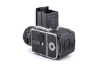 Hasselblad 503CW (Silver, 10243) + Waist Level Finder (New / Chrome, 42315) + Acute Matte D Standard Focusing Screen (42204) + A12N Film Magazine + 80mm f2.8 Planar T* C (New) (20029)