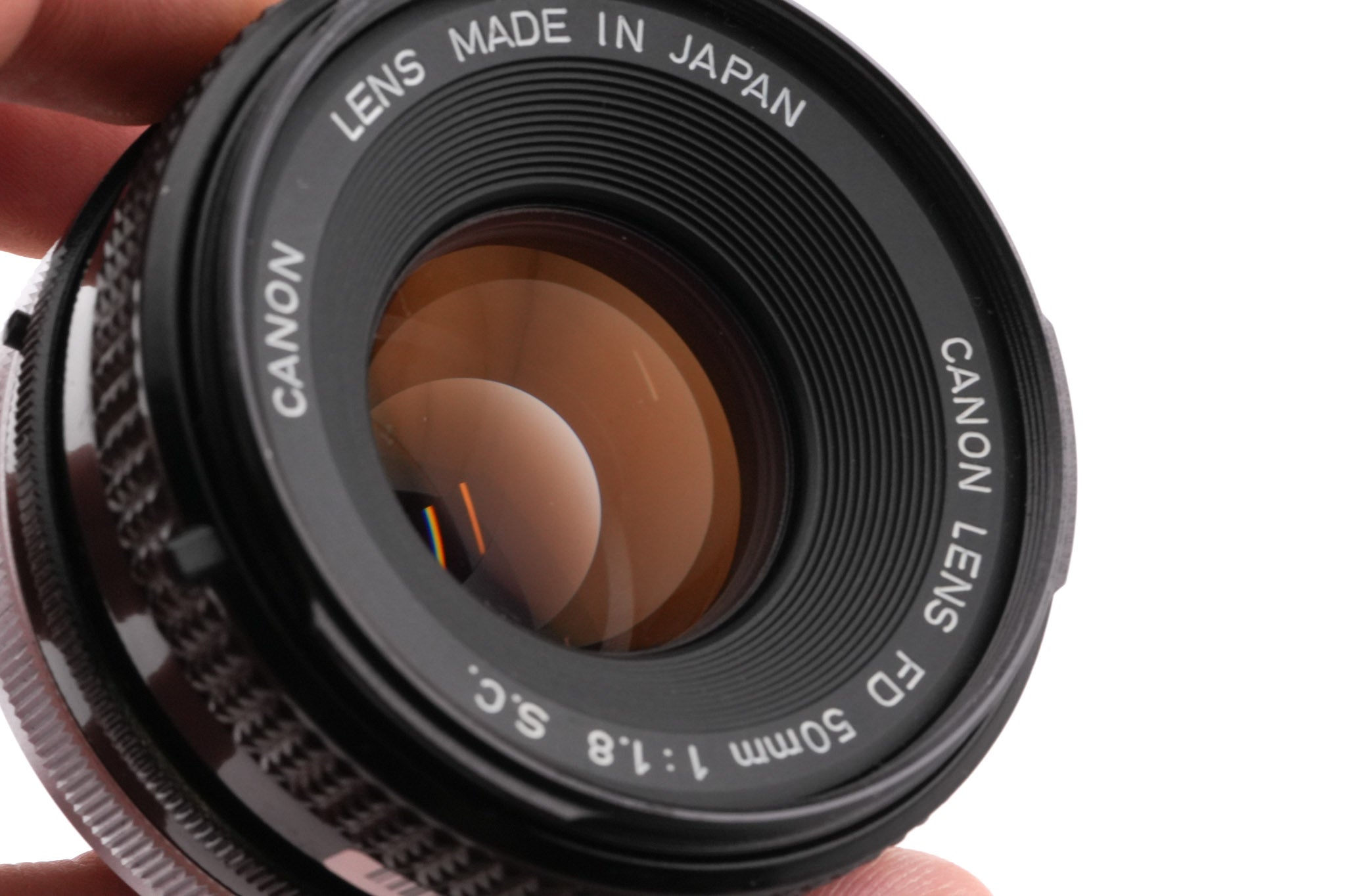 整備品　canon AE-1 black FD 50mm f1.8 s.c. Canon AE-1 black + FD 50mm f/1.8 SC - Fotohandel Delfshaven / MK