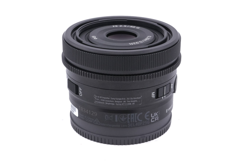 Sony 40mm f2.5 G (SEL40F25G)