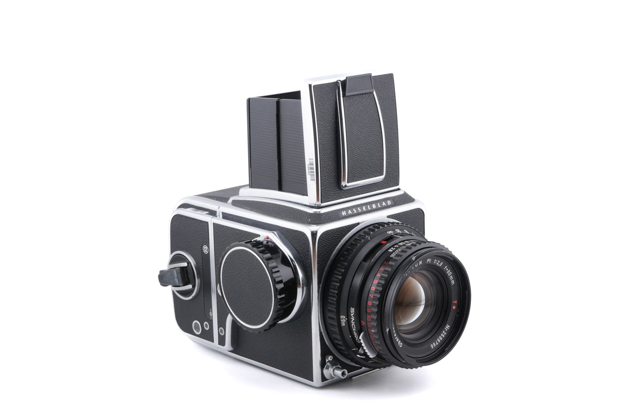 Hasselblad 500C/M (Silver, 10026) + A12 Film Magazine (Silver, 30074) + Waist Level Finder (New / Chrome, 42315) + Standard Focusing Screen (42161) + 80mm f2.8 Opton PL T*
