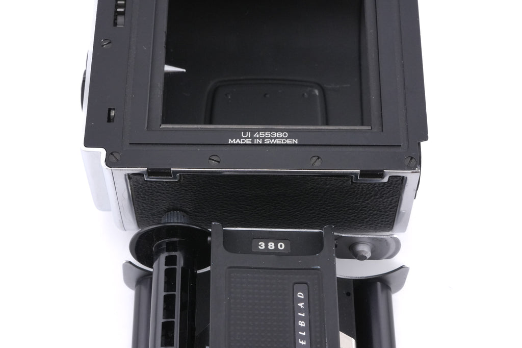 Hasselblad 500C/M (Silver, 10026) + A12 Film Magazine (Silver, 30074) + Waist Level Finder (New / Chrome, 42315) + Standard Focusing Screen (42161) + 80mm f2.8 Opton PL T*