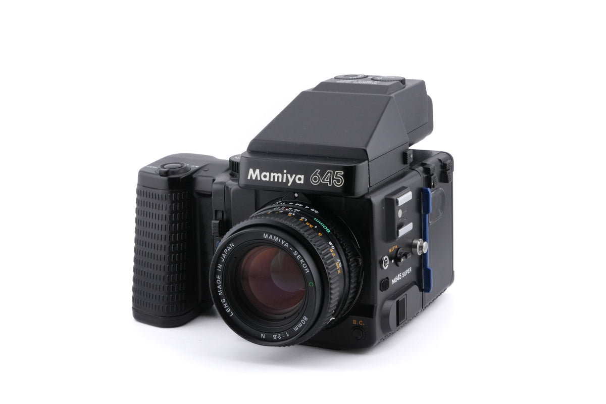Mamiya M645 Super + 120/220 Roll Film Holder N + Power Drive N (Y01670) + AE Prism Finder N + 80mm f2.8 Sekor C N
