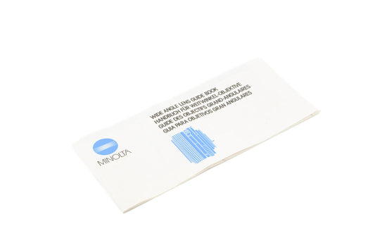 Minolta Wide Angle Lens Guide Instructions