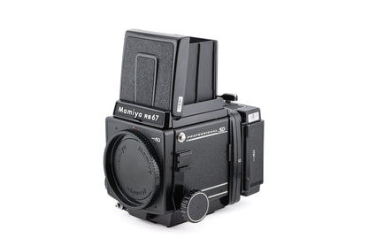 Mamiya RB67 Pro SD + 120 Pro-SD 6x7 Film Back + Waist Level Finder
