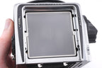 Hasselblad 503CX (Silver, 10026) + Acute Matte Focusing Screen (42165) + A12N Film Magazine + Waist Level Finder (New / Chrome, 42315)