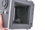Hasselblad 503CX (Silver, 10026) + Acute Matte Focusing Screen (42165) + A12N Film Magazine + Waist Level Finder (New / Chrome, 42315)