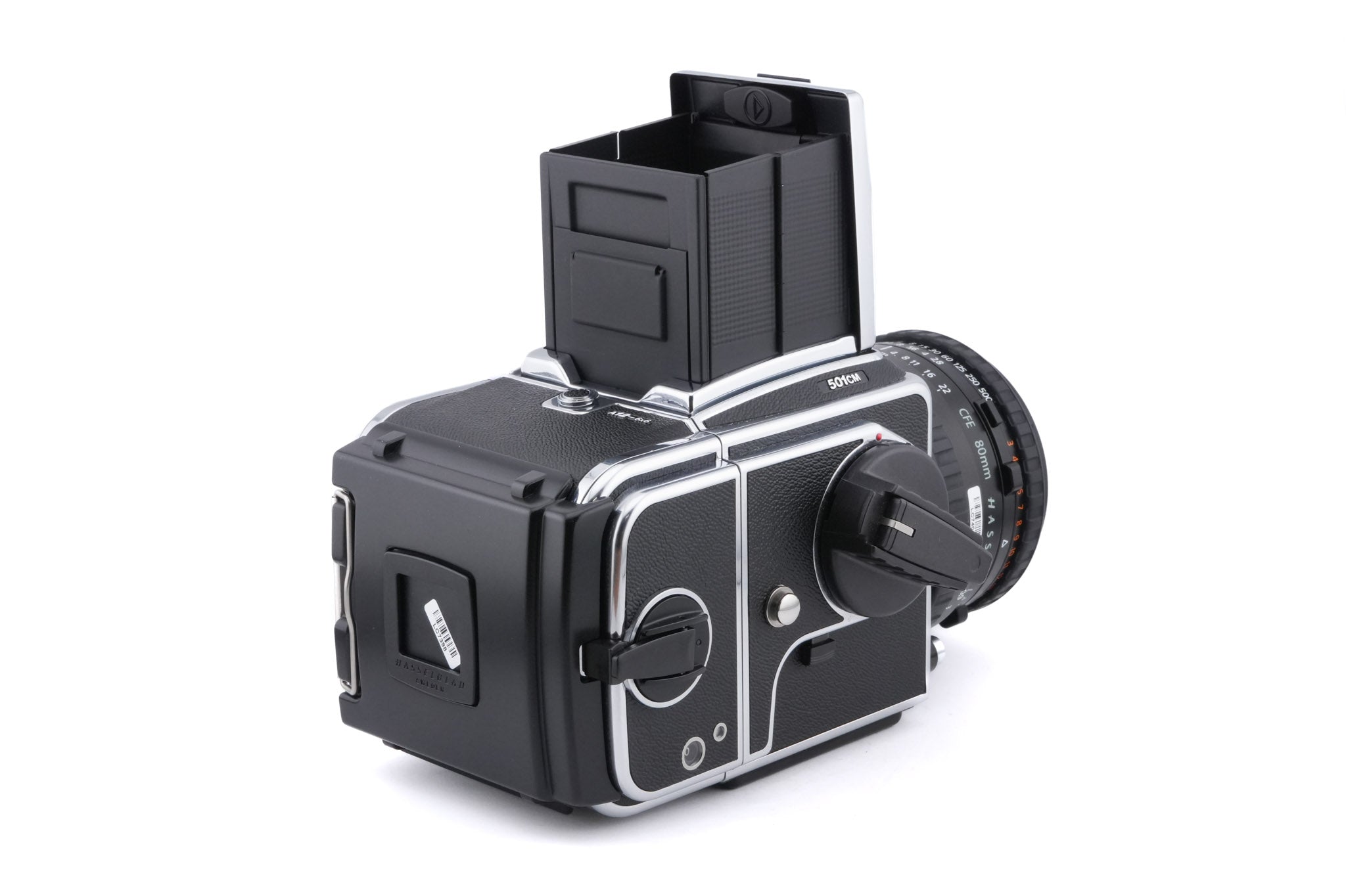 Hasselblad 501CM (Silver, 10238) + Waist Level Finder (New / Chrome, 42315) + 80mm f2.8 Planar T* CFE (20034) + A12N Film Magazine + Acute Matte D Microprism / Split Image Focusing Screen (42215)