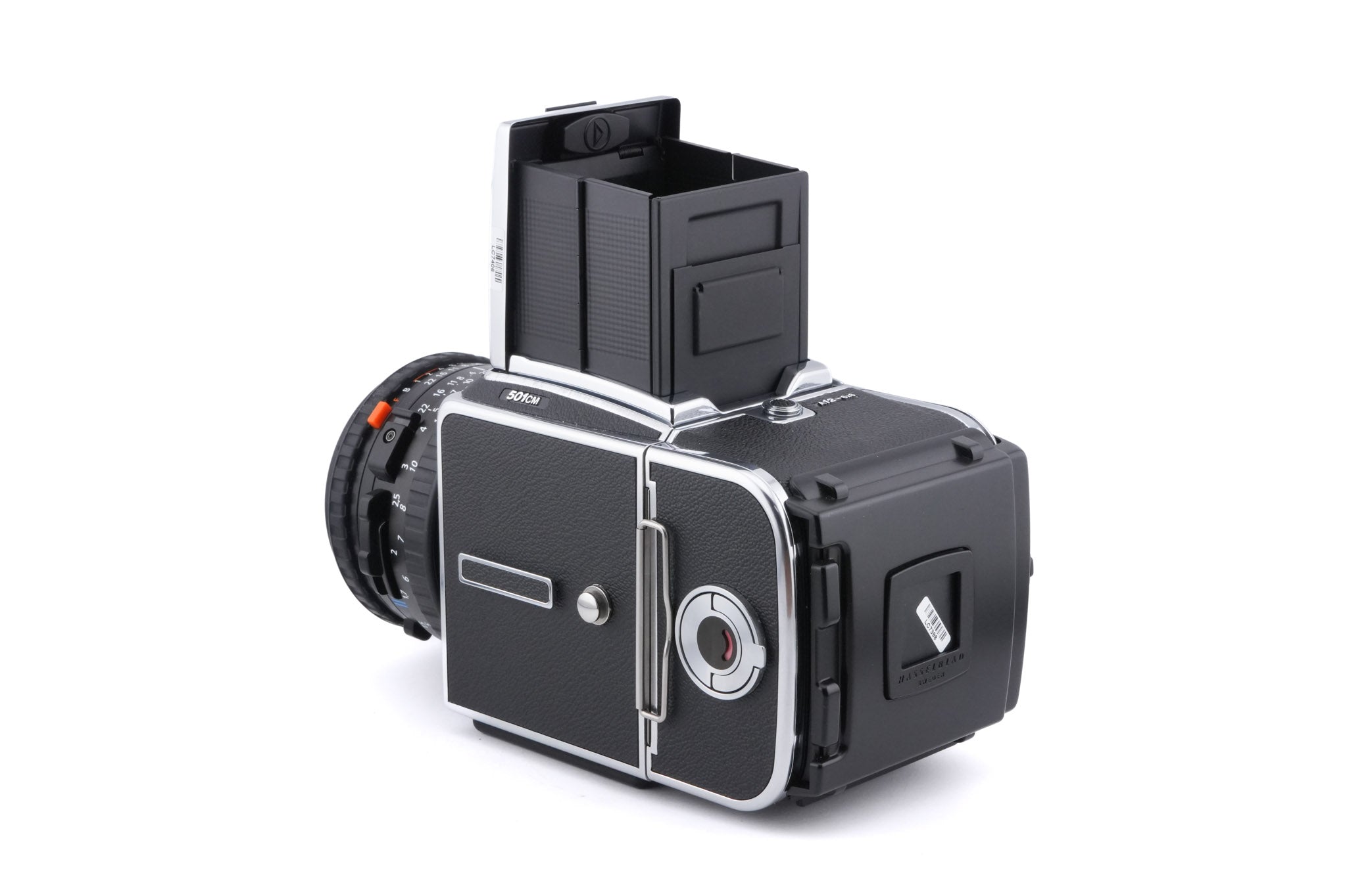 Hasselblad 501CM (Silver, 10238) + Waist Level Finder (New / Chrome, 42315) + 80mm f2.8 Planar T* CFE (20034) + A12N Film Magazine + Acute Matte D Microprism / Split Image Focusing Screen (42215)