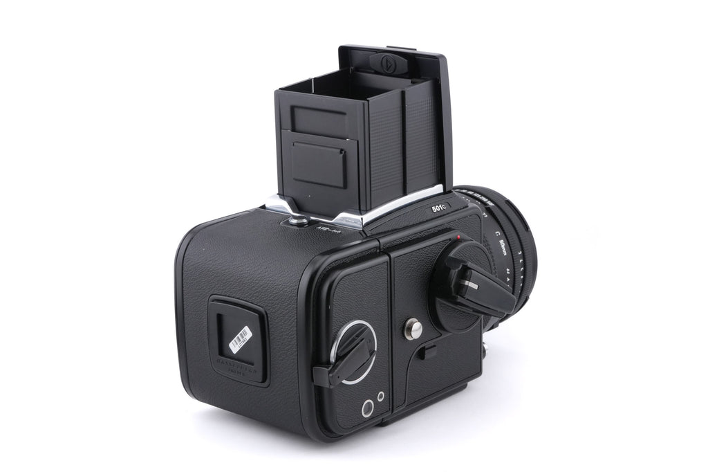 Hasselblad 501C (11045) + Waist Level Finder (New / Black, 42323) + A12N Film Magazine + 80mm f2.8 Planar T* C (New) (20029) + Acute Matte D Standard Focusing Screen (42204)
