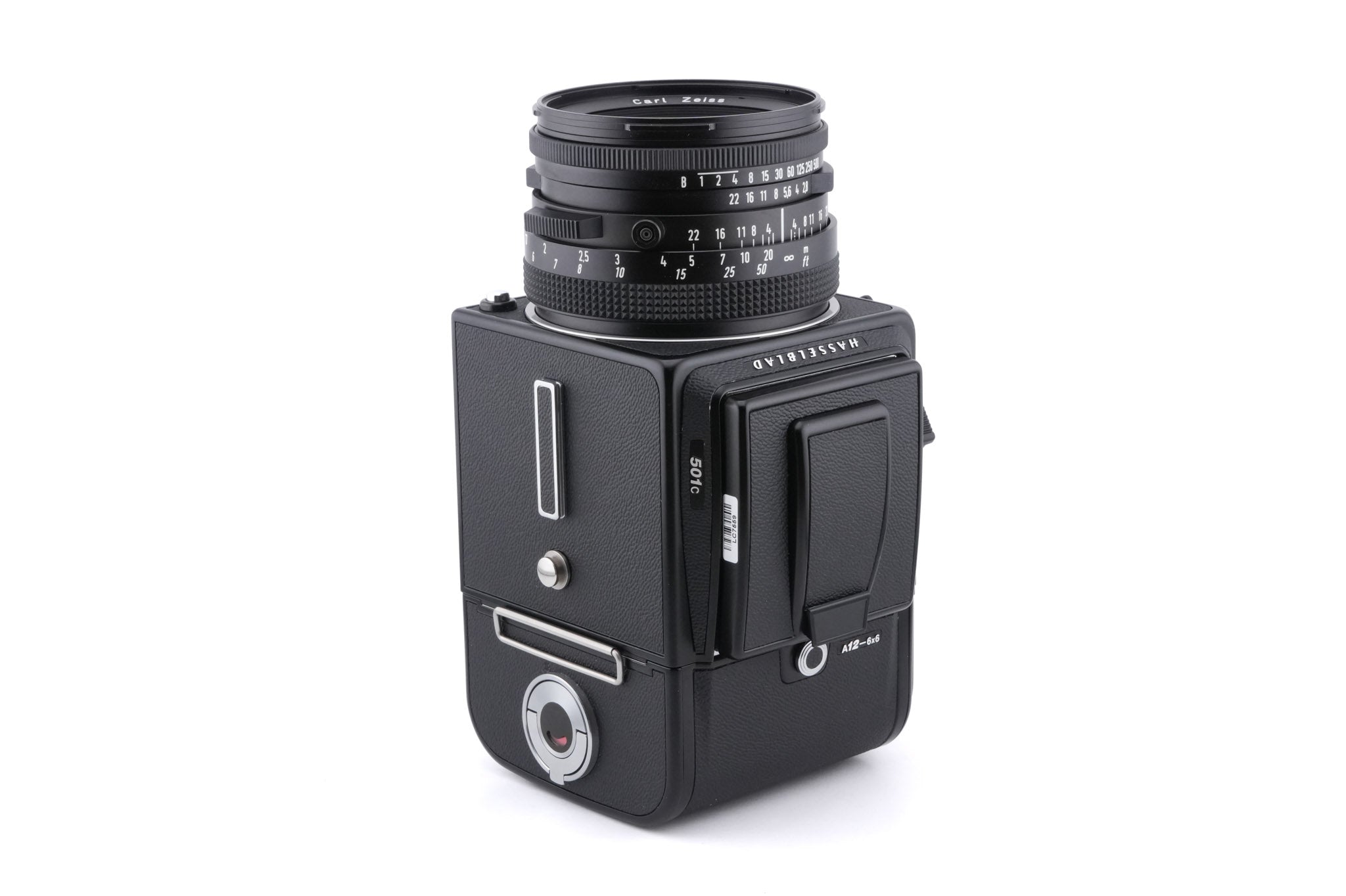 Hasselblad 501C (11045) + Waist Level Finder (New / Black, 42323) + A12N Film Magazine + 80mm f2.8 Planar T* C (New) (20029) + Acute Matte D Standard Focusing Screen (42204)