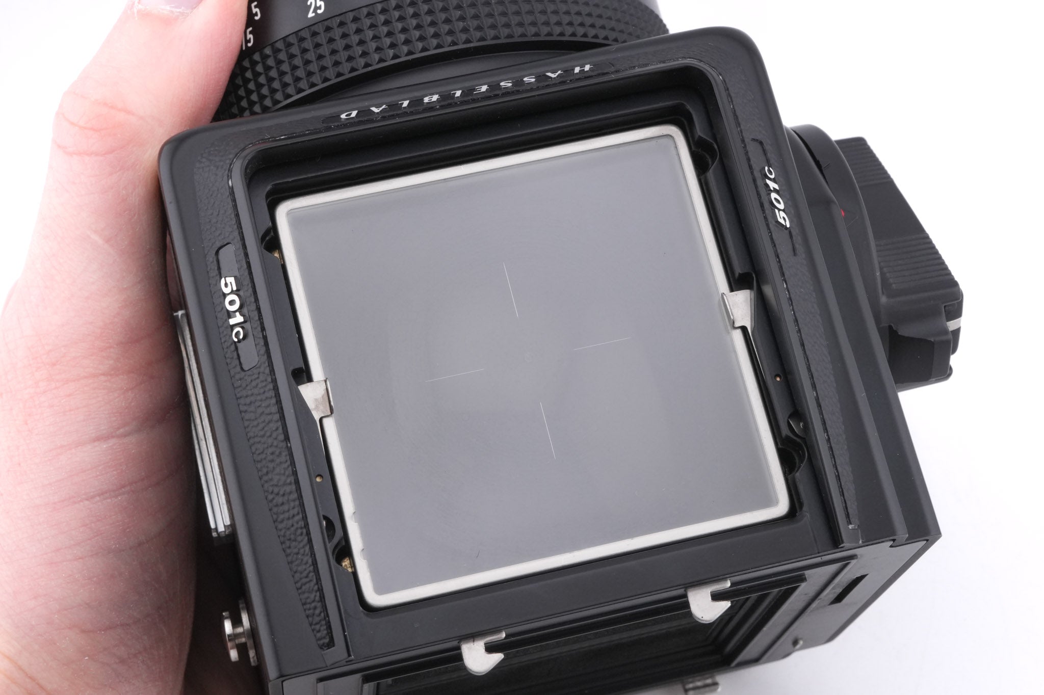 Hasselblad 501C (11045) + Waist Level Finder (New / Black, 42323) + A12N Film Magazine + 80mm f2.8 Planar T* C (New) (20029) + Acute Matte D Standard Focusing Screen (42204)