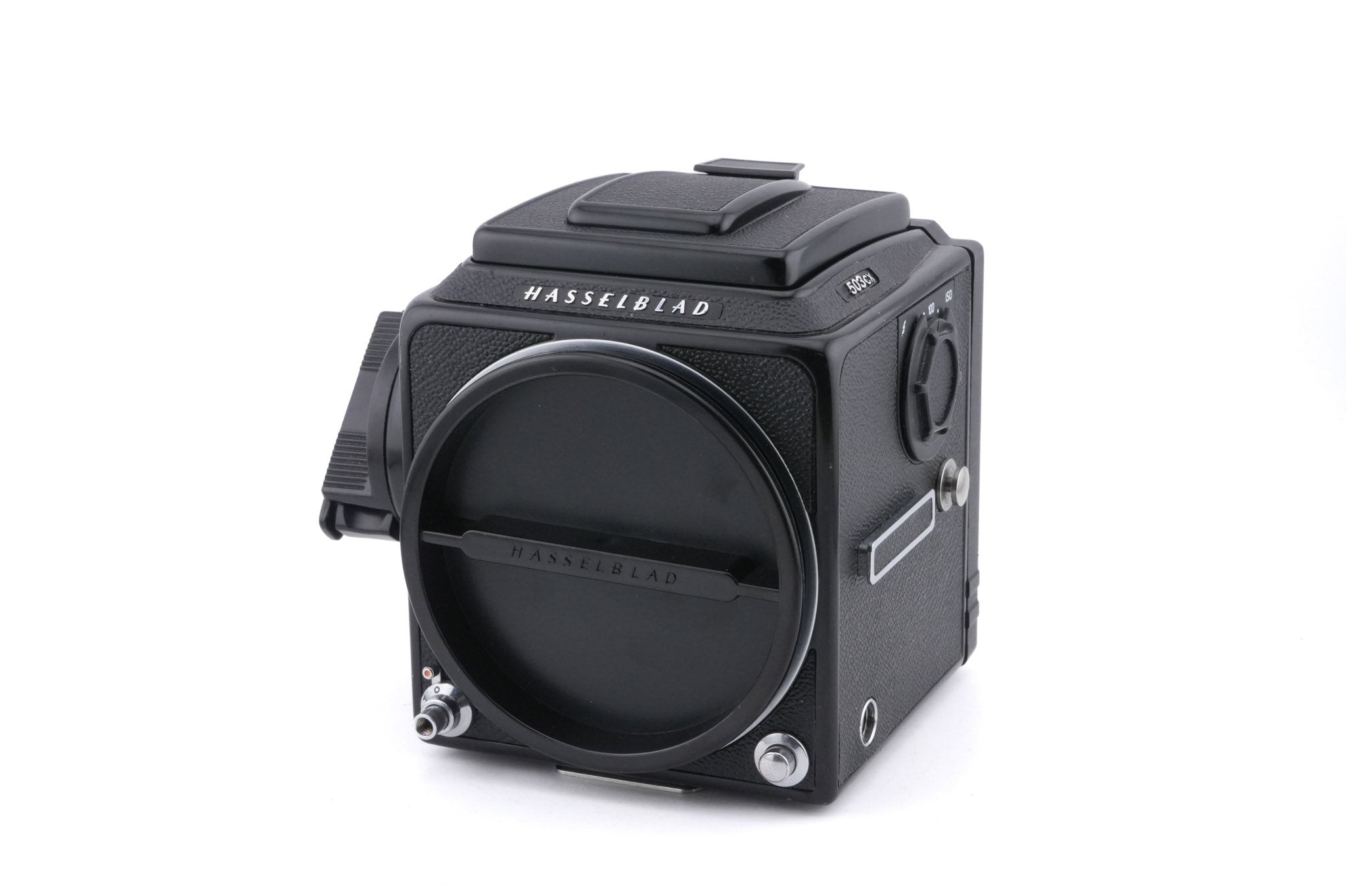 Hasselblad 503CX (Black, 10172) + Acute Matte D Grid / Split Image Focusing Screen (42217) + Waist Level Finder (New / Black, 42323)