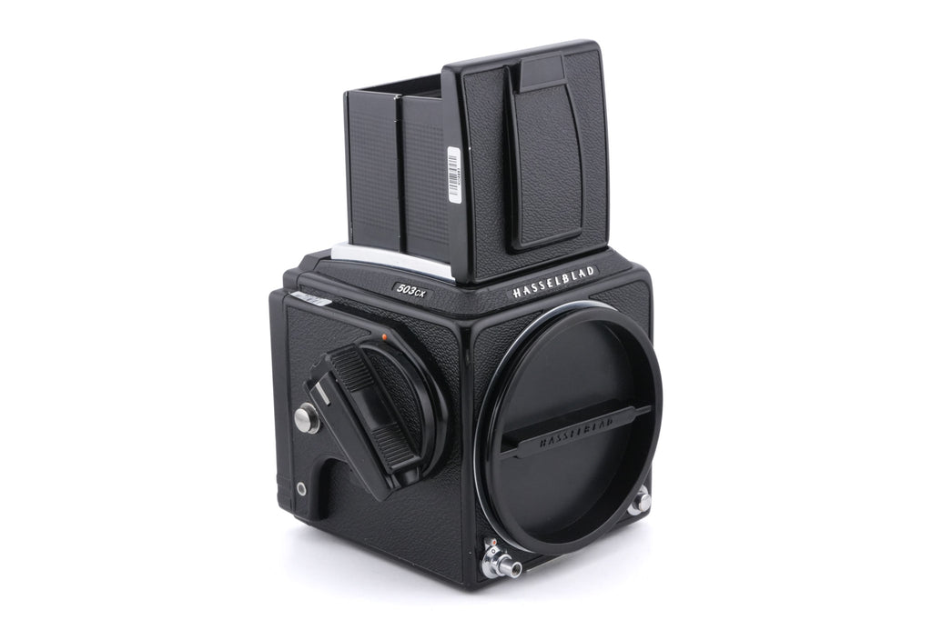 Hasselblad 503CX (Black, 10172) + Acute Matte D Grid / Split Image Focusing Screen (42217) + Waist Level Finder (New / Black, 42323)