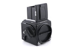 Hasselblad 503CX (Black, 10172) + Acute Matte D Grid / Split Image Focusing Screen (42217) + Waist Level Finder (New / Black, 42323)
