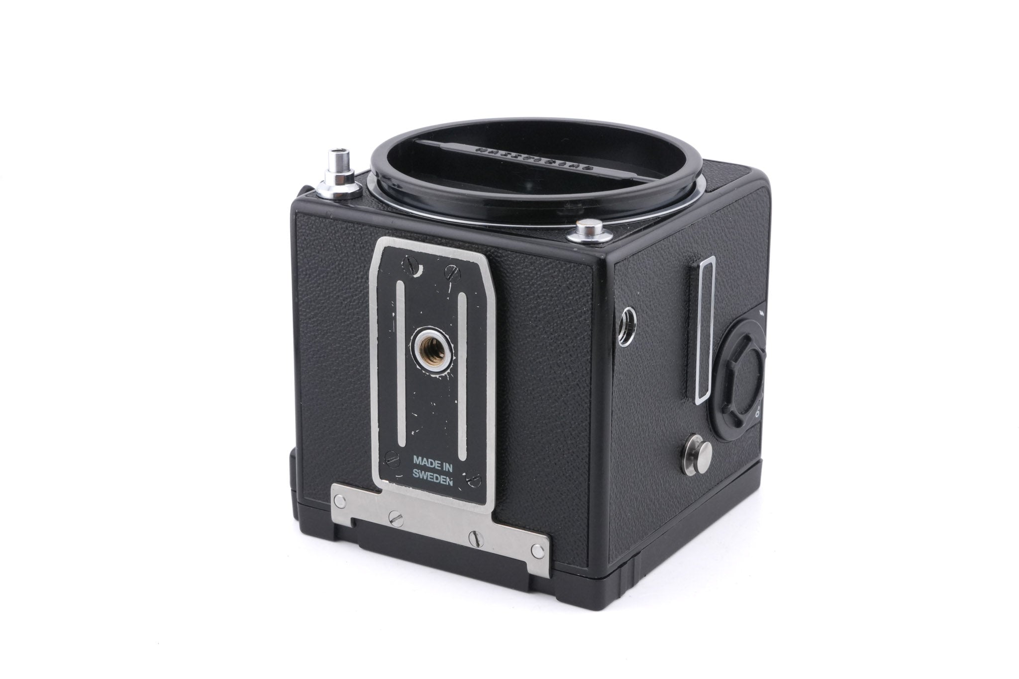 Hasselblad 503CX (Black, 10172) + Acute Matte D Grid / Split Image Focusing Screen (42217) + Waist Level Finder (New / Black, 42323)