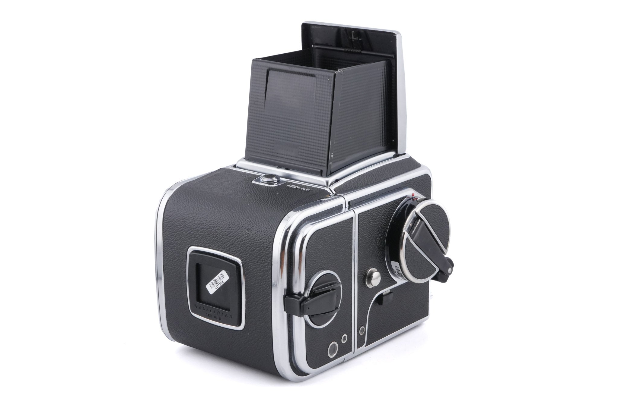 Hasselblad 500C/M (Silver, 10026) + A12N Film Magazine + Waist Level Finder (Old / Silver, 42021) + Rapid Winding Crank (Chrome, 44016/TIRFC) + Microprism / Split Image Focusing Screen K 20/20