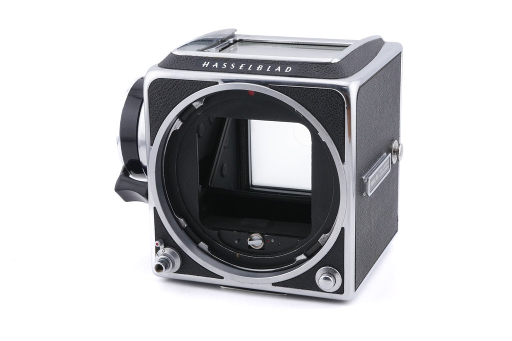 Hasselblad 500C/M (Silver, 10026) + A12N Film Magazine + Waist Level Finder (Old / Silver, 42021) + Rapid Winding Crank (Chrome, 44016/TIRFC) + Microprism / Split Image Focusing Screen K 20/20