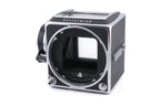 Hasselblad 500C/M (Silver, 10026) + A12N Film Magazine + Waist Level Finder (Old / Silver, 42021) + Rapid Winding Crank (Chrome, 44016/TIRFC) + Microprism / Split Image Focusing Screen K 20/20