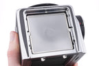 Hasselblad 500C/M (Silver, 10026) + A12N Film Magazine + Waist Level Finder (Old / Silver, 42021) + Rapid Winding Crank (Chrome, 44016/TIRFC) + Microprism / Split Image Focusing Screen K 20/20