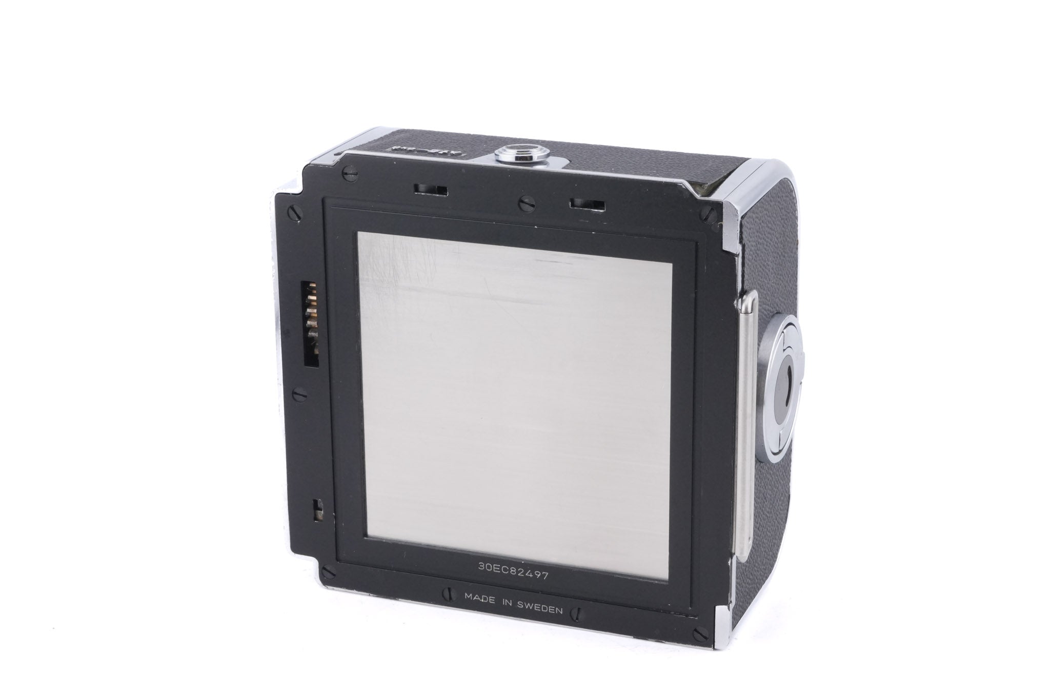 Hasselblad 500C/M (Silver, 10026) + A12N Film Magazine + Waist Level Finder (Old / Silver, 42021) + Rapid Winding Crank (Chrome, 44016/TIRFC) + Microprism / Split Image Focusing Screen K 20/20