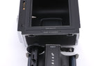 Hasselblad 500C/M (Silver, 10026) + A12N Film Magazine + Waist Level Finder (Old / Silver, 42021) + Rapid Winding Crank (Chrome, 44016/TIRFC) + Microprism / Split Image Focusing Screen K 20/20